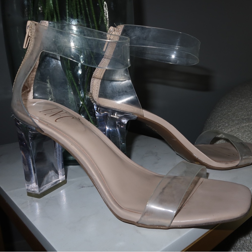 I.N.C Women's Makenna Two-Piece Clear Vinyl Dress Sandals, Created for Macy's